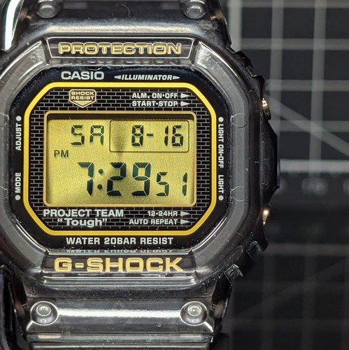 Casio G-Shock DW-5000 Screwback 30th Anniv. Black Carbon Gold Square DW-5030D-1 - Picture 3 of 11