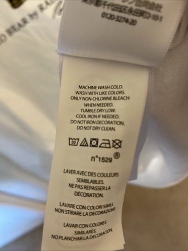 Polo Ralph Lauren Mens White Short Sleeve T-Shirt w Bear Print Size 2XLT - Picture 6 of 6