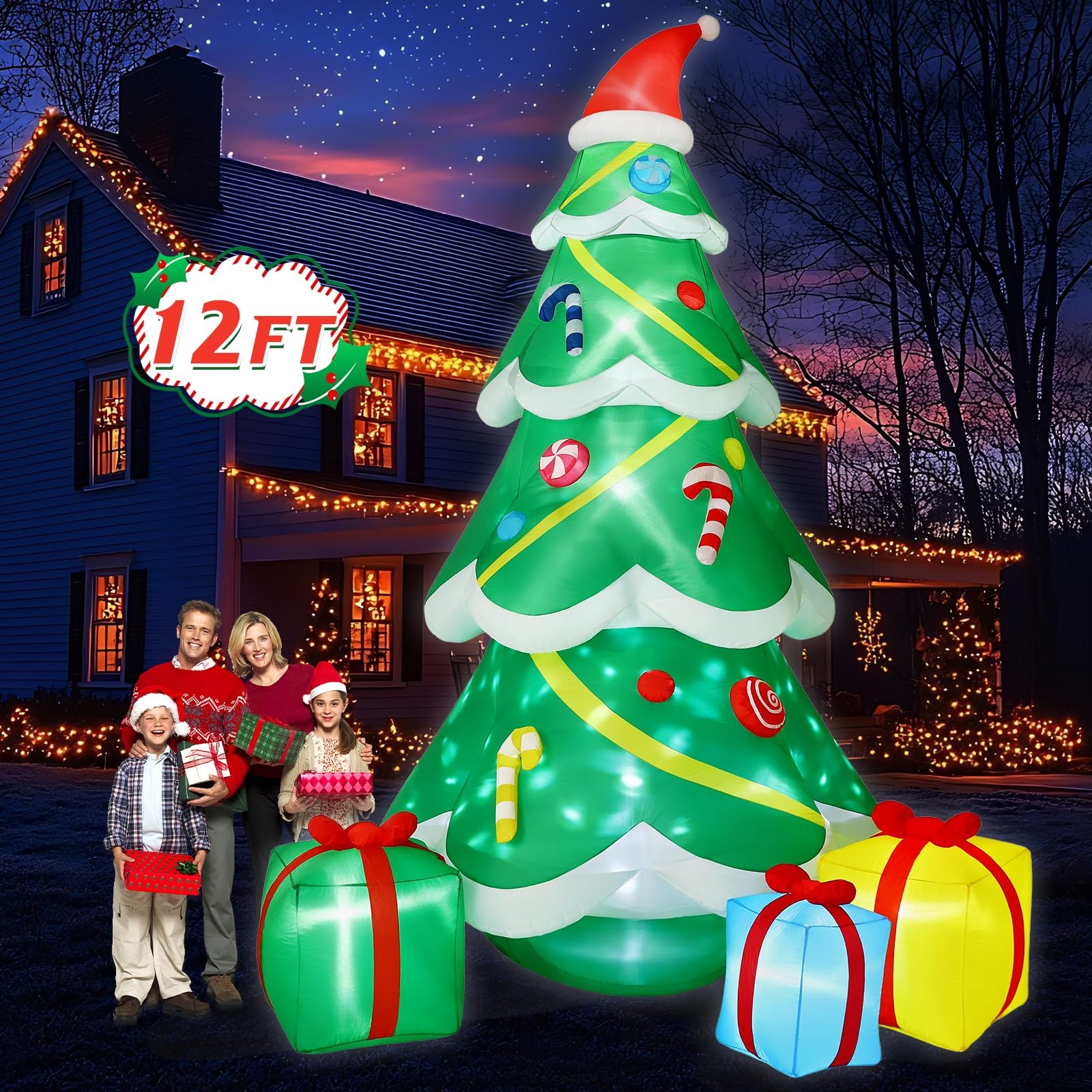 12FT Giant Christmas Inflatables Outdoor Decorations - Large