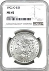 1902-O US Morgan Silver Dollar NGC MS63
