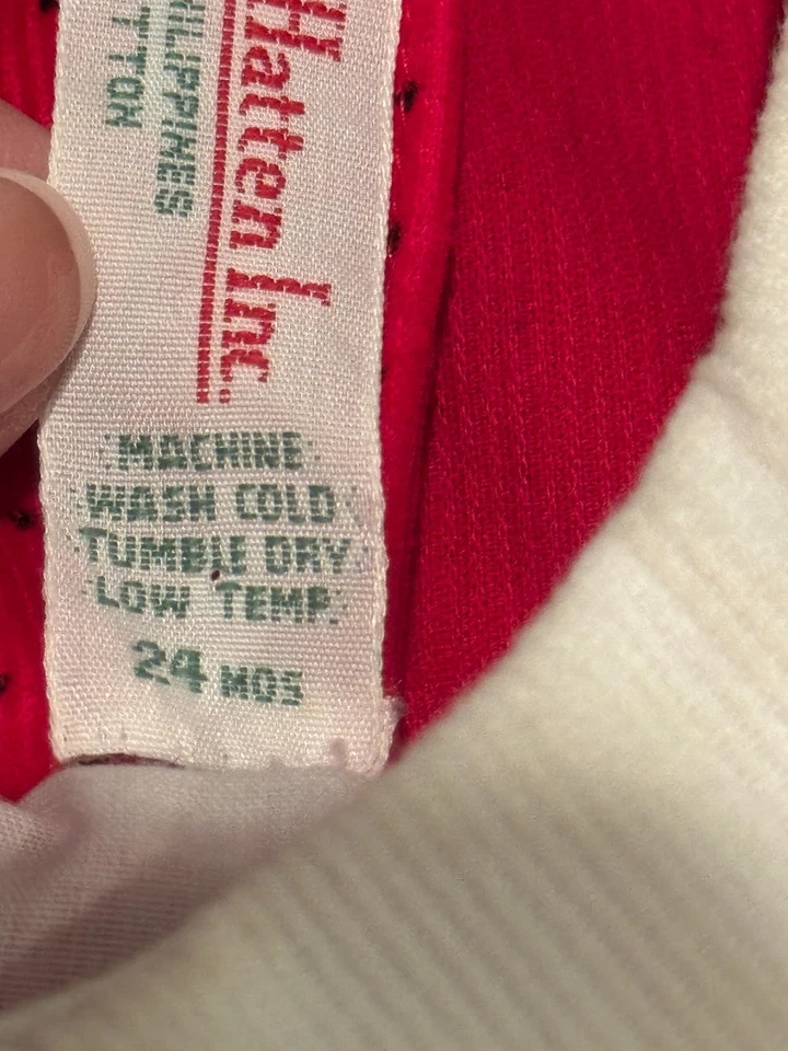 HOUSE of HATTEN INC Vestido Rojo Pana Papá Noel Calado 18 Meses Vacaciones de Navidad Foto 4 de 4