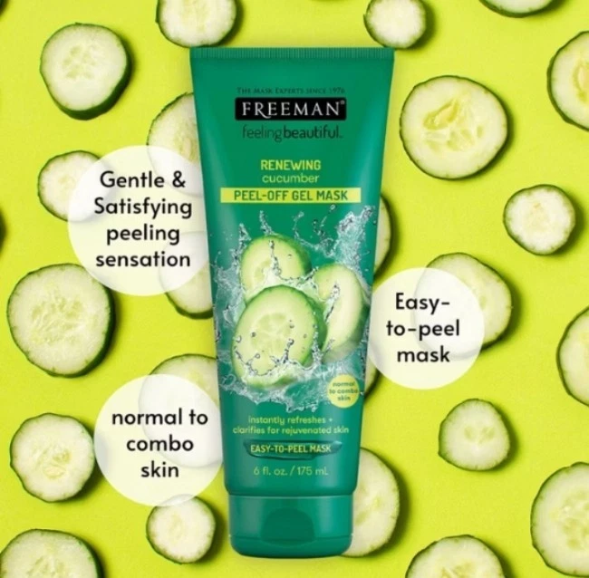 1 x Freeman Renewing Cucumber Peel-Off Gel Mask 175 ml for Soft Beautiful Skin - Image 4 of 4