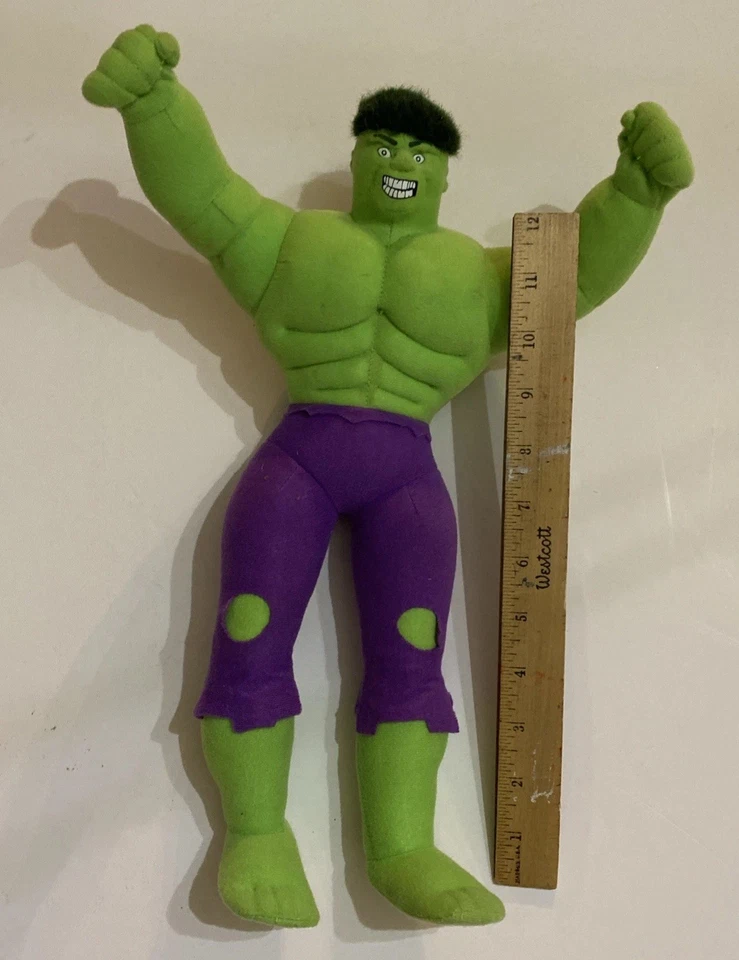Peluche Kellytoy Hulk de colección verde El increíble Hulk película Marvel 2002 16 pulgadas Foto 2 de 4