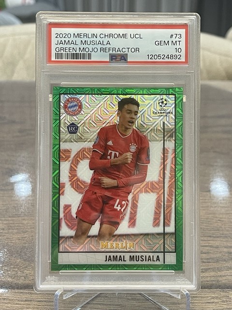 Jamal Musiala 2020 Topps Merlin Chrome UEFA Green Mojo