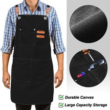 Heavy Duty Canvas Chef Apron Cooking Apron Cr...