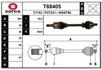 EAI Antriebswelle Vorne Links FüR Ford Focus C-Max Volvo V50 S40 II T68405
