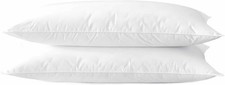 Ultra-thin flat soft bed pillow, 2 pieces, size 20 inches 26 inches
