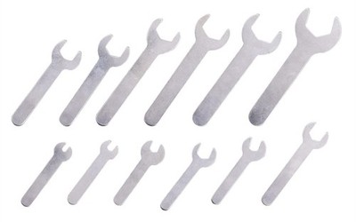 YnGia 12PCS Single Open Ended Wrench Set Silver Flat - 12PCS, Sliver
