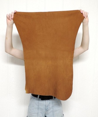 CINNAMON DEERSKIN Leather Hide for Native Craft Buckskin Pelts Fabric Skins