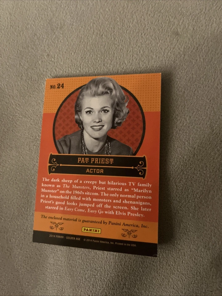 2014 帕尼尼黄金时代专利牧师 #24 博物馆年龄补丁遗物玛丽莲·蒙斯特 — 第 2/2 张图片