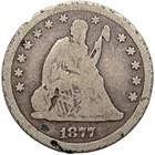 1877 CC Seated Liberty Quarter #1