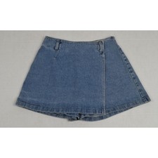 Vintage Jean Skort BeBop Size 3 80s Classic Blue Denim High Waist Made USA