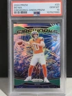 2024 Panini Prizm - Fireworks Bo Nix #23 Green Prizm (RC) PSA 10 Denver Broncos