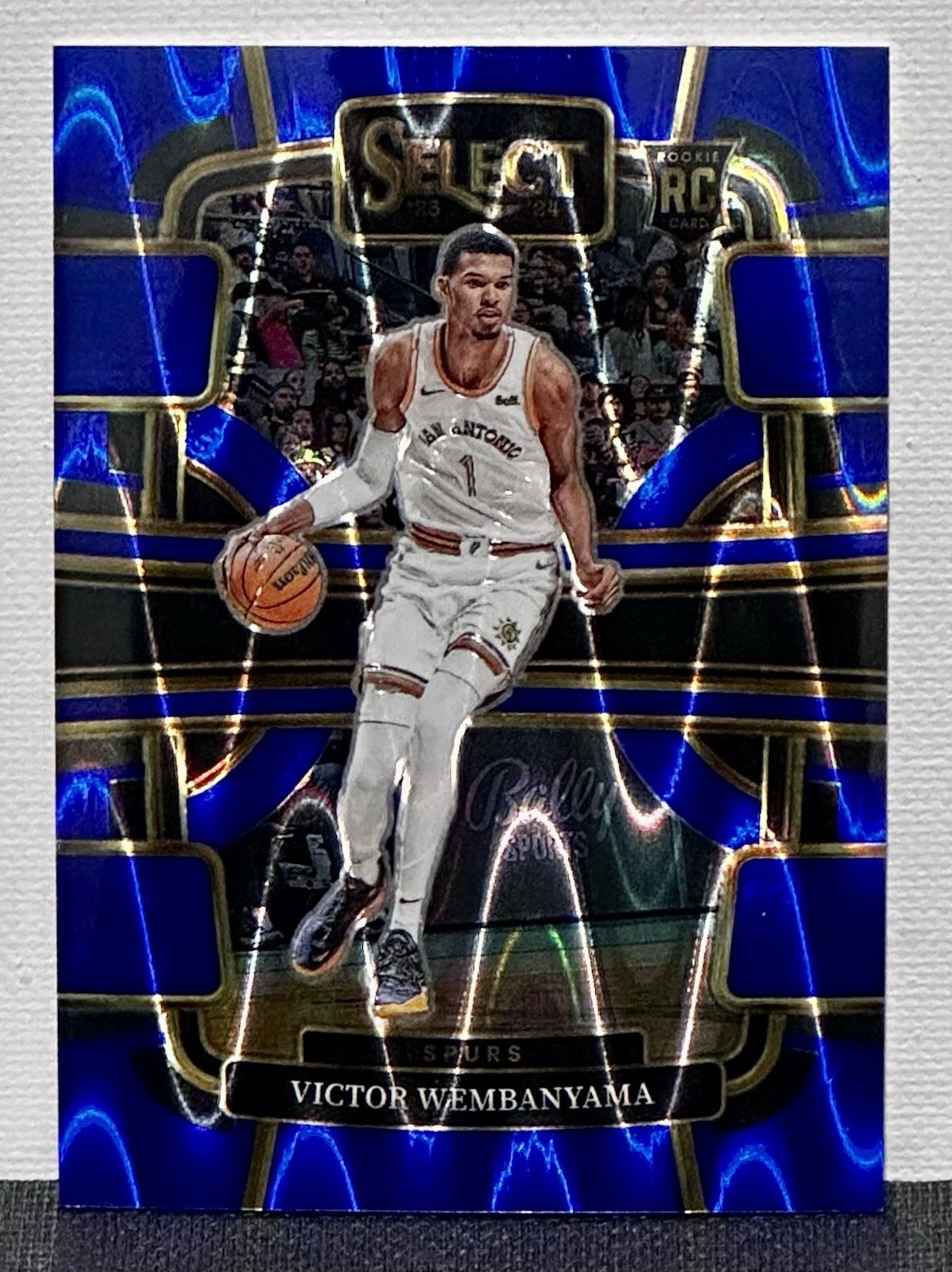2023-24 Panini Select Victor Wembanyama #87 Concourse Blue Tectonic Prizm RC /99