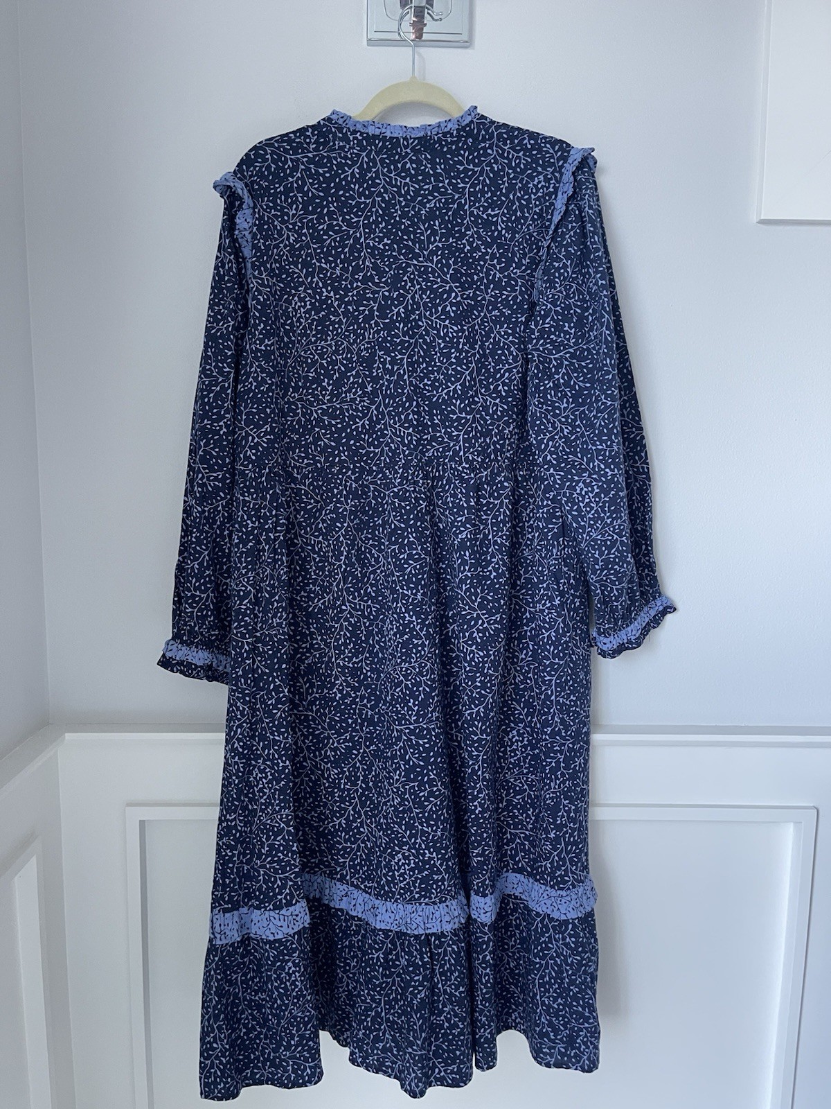 Universal Thread Leaf Print Ballon Long Sleeve Ru… - image 8