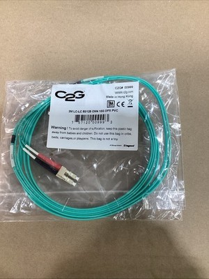 10 Pack - Legrand C2G Fiber Optic Cable 3M LC-LC 50/125 OM4 10G DPX PVC Duplex