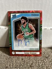 ANTON WATSON - 2024-25 Panini Donruss Int'l Red Rated Rookie Auto #297 - Celtics