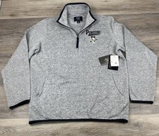 NEW Pittsburgh Penguins Sweater Men Large Gray Heather 1/4 Zip Pullover  NHL