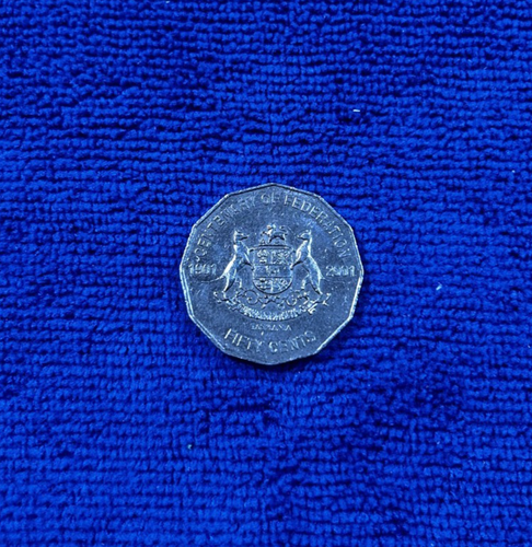 2001 50 Cent - Federation Design Tasmania - aEF - Low Mint 2.2M - Foto 1 di 4