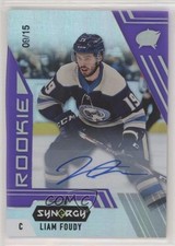 2020-21 Upper Deck Synergy Rookie SP Auto Purple 9/15 Liam Foudy #127 Auto 09a0