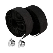 2 Rolls Bike Handlebar Tape Cycling Bar Wrap With Plugs Bicycle Grip Tape