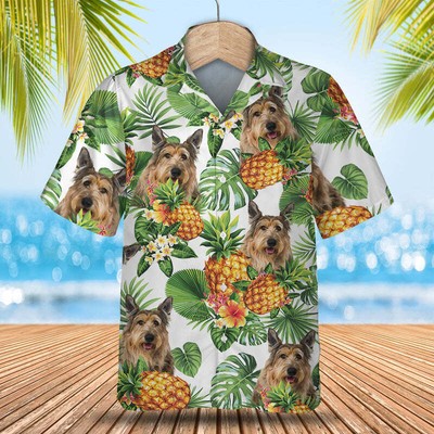 Berger Picard Tropical Pattern Hawaiian Shirt Dog Hawaiian Shirt summer gift for