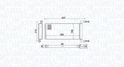 MAGNETI MARELLI Wärmetauscher Heizungskühler Innenraumheizung 