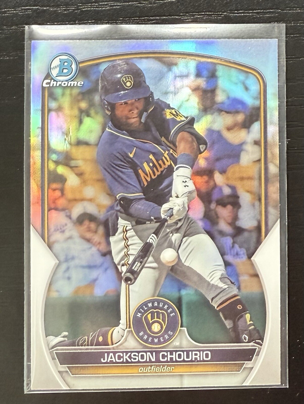 Jackson Chourio 2023 Bowman Draft Chrome #BDC-156 Refractor