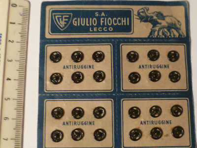 Set Bottoni Automatici In Metallo | Nero - 9,5 Mm - 30 Set Per Cucito