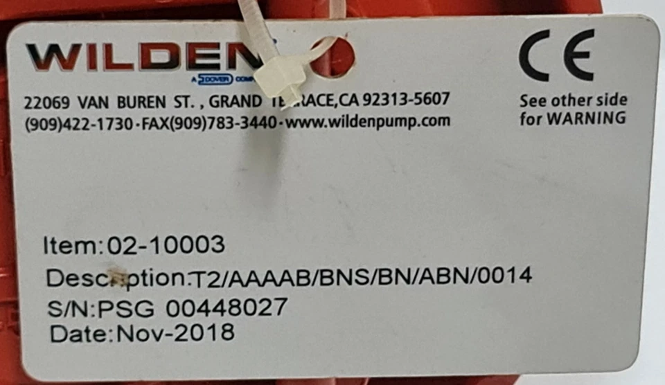 WILDEN 02-10003 T2 1" METAL PUMP TURBO-FLO™ t2/AAAAB/BNS/BN/ABN/0014 w/ BUNA-N - Image 3 of 4