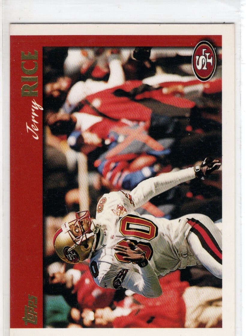 1997 TOPPS JERRY RICE FOOTBALL CARD #300 EX