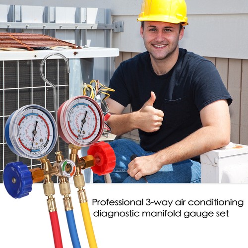 R-12 R-22 R134-a Manifold Gauge Set HVAC A/C Refrigeration Charging Service J7F8 - Picture 2 of 11
