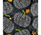 Fat Quarter Blank Halloween Countdown Glow In The Dark Pumpkin Script Fabric