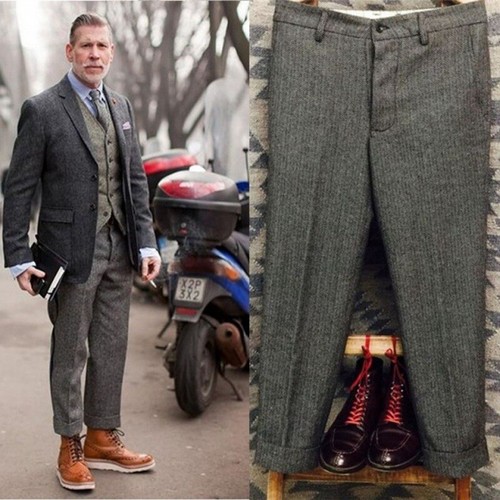 Men's Suits Pants Retro Casual Pants 