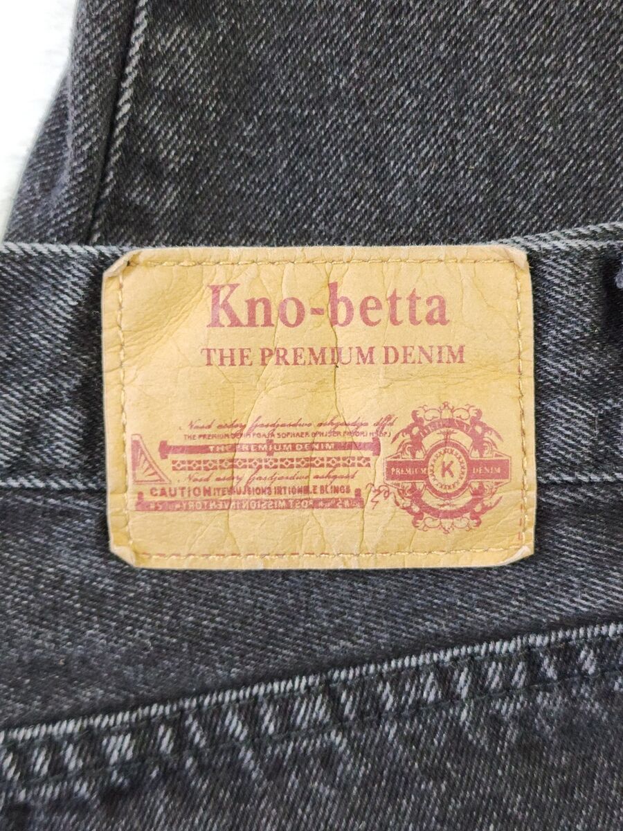 Kno- Betta Jeans Mens Size 34 X 32 Black Dark Washed Denim 100