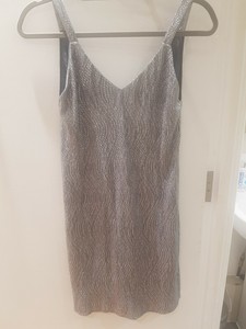mango silver dress