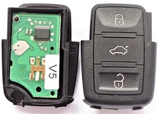 Auto Funk Sendeeinheit 433MHZ 3Tasten Fernbedienung 1K0959753N für VW Seat Skoda