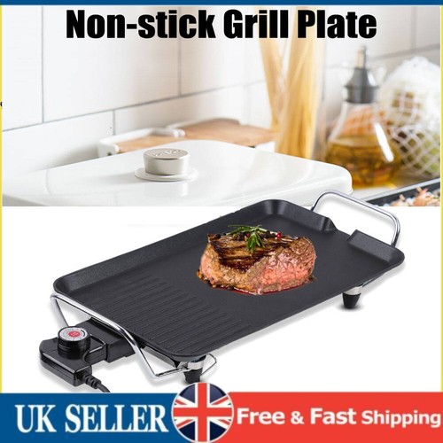 Electric Teppanyaki Table Grill Griddle BBQ Hot Plate Nonstick