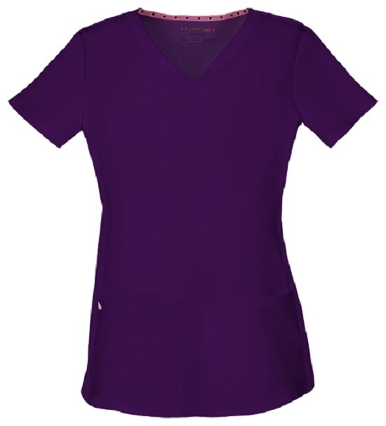 Scrubs HeartSoul Short Sleeve Scrub Top 20710 EGPH Eggplant Free Shipping