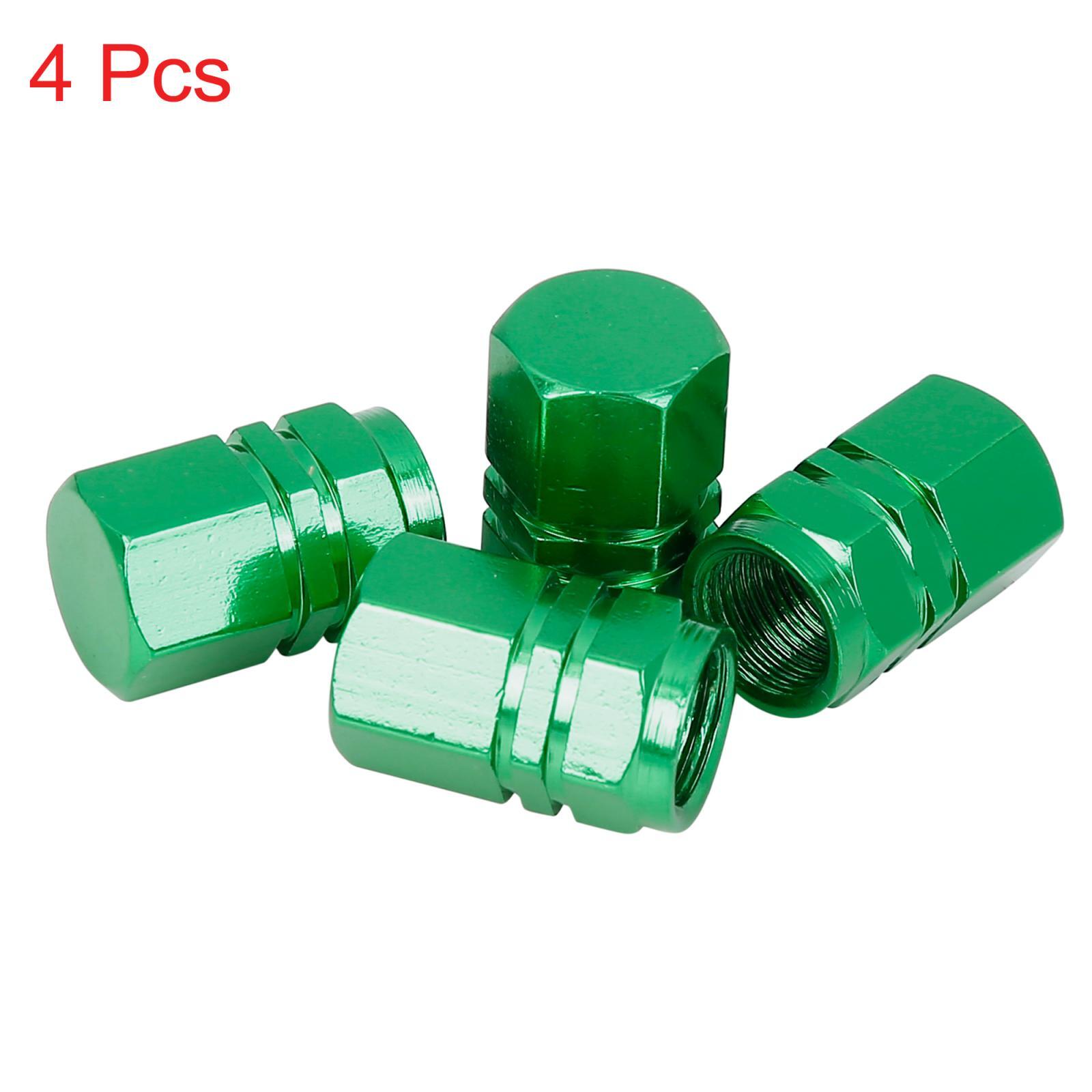 4 Pcs Green Tire Stem Valve Caps Car Hexagon Shape Aluminium Alloy Tire Cap eBay