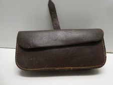 VINTAGE LEATHER BICYCLE TOOL CARRY ALL CASE STRAP ON