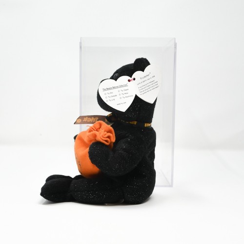 The Beanie Babies Collection Black Orange Trickster Birthday Bear June 13 2008 - Picture 4 of 9