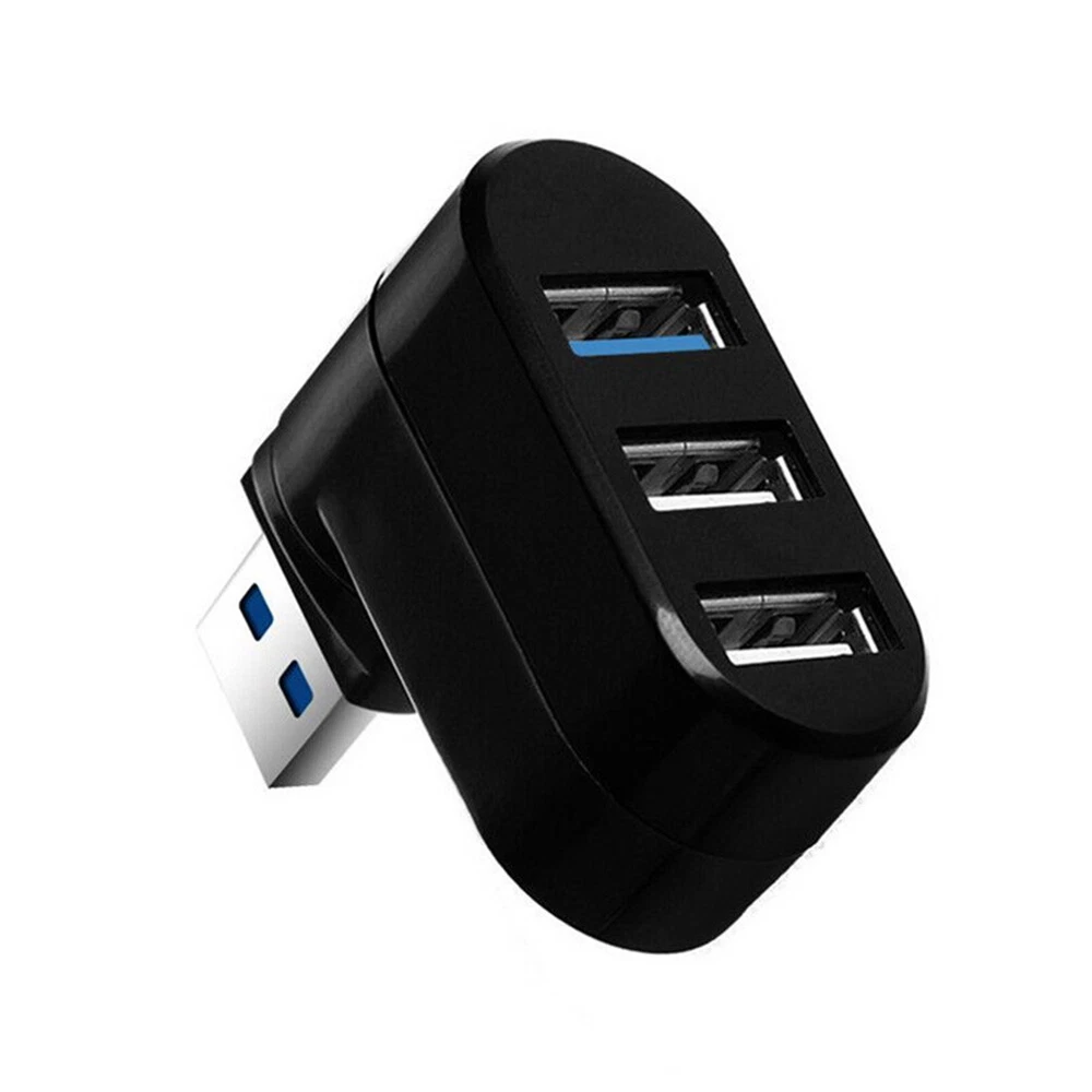 4-Port Rotatable USB 2.0 Hub with Multi-Splitter Function