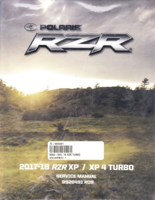 PRINTED MANUAL 2017-2018 Polaris RZR XP XP 4 Turbo Factory Service Repair 8491