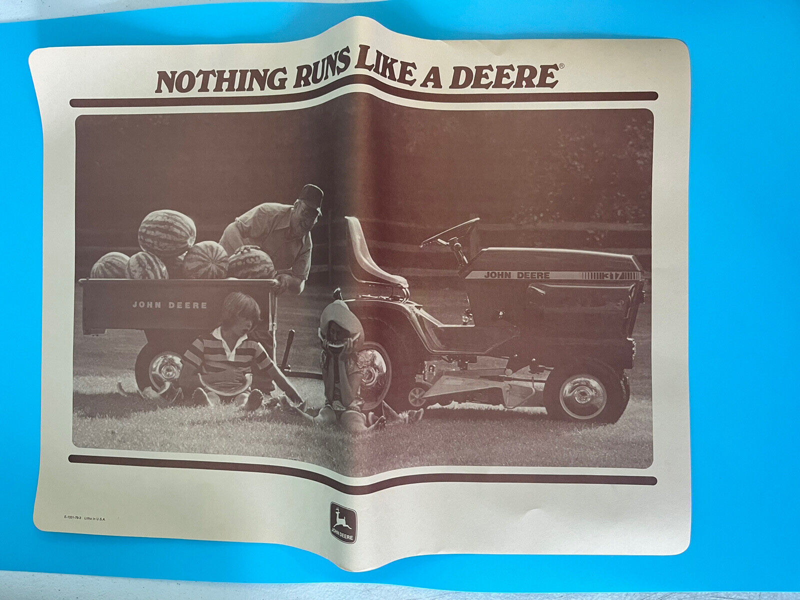 Vintage John Deere Poster / Litho in USA E-1331979-3 John Deere 317