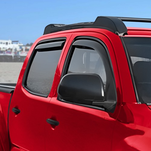 Rain Guards Vent Visors Shade for 05-15 Toyota Tacoma Double Cab SHATTERPROOF - Picture 3 of 9