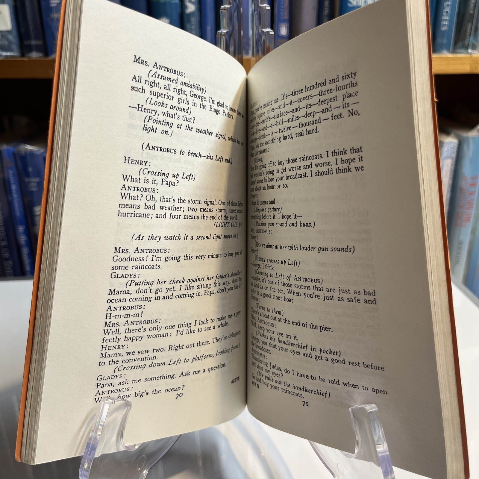 The Skin of Our Teeth by Thornton Wilder 1972 Samuel French Publisher