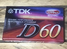 TDK D60 Slimline EcoCase High Output Type I Blank Cassette