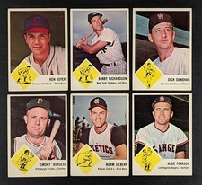 1963 Fleer Baseball Lot of 6 Cards