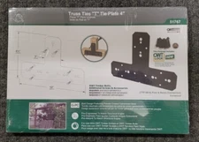 Decorative Builders Hardware T-Tie T-Plate Connector, (1 per Pack), Black